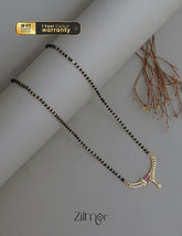 SR100557 - Gold Plated AD Stone Pendant Traditional Mangalsutra Necklace (color option) 1-Zilmor